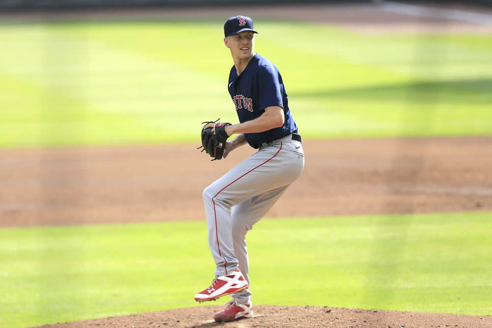 Nick Pivetta pitches on the road for the Boston Red Sox.